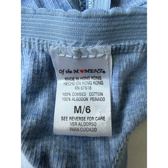 Vintage Of The Moment Graphic Cotton Thong Panty Blue Stars Moon Size M/6 - Picture 4 of 4